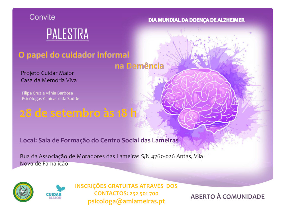 AML promove palestra sobre a «Importância do Papel do Cuidador Informal na Demência»